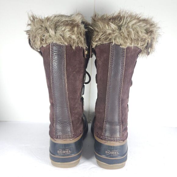 Sorel Women's Joan Of Arctic US8 Brown Waterproof Lined Shearling Snow Boots - Picture 8 of 16